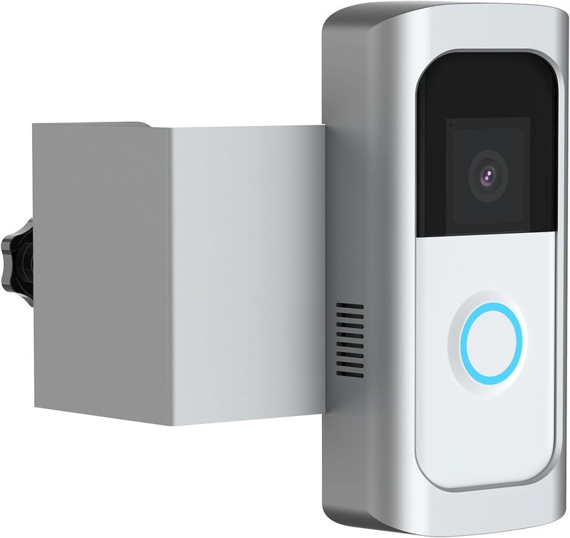 Mamerry Anti-Theft Video Doorbell Camera Mount, No-Drill Bracket Holder Compatible with All-new Battery Doorbell/(2020 Release)/Battery Doorbell Plus/Pro, Not Block Doorbell Motion Sensor (Silver) - Image 1